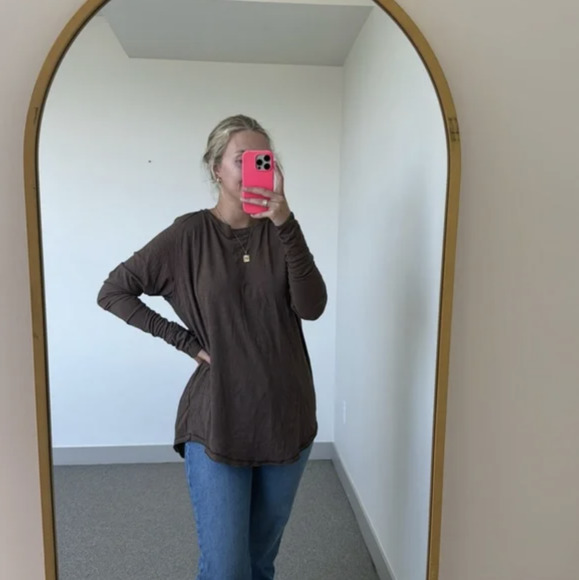 Brown Free People Tops Under $20